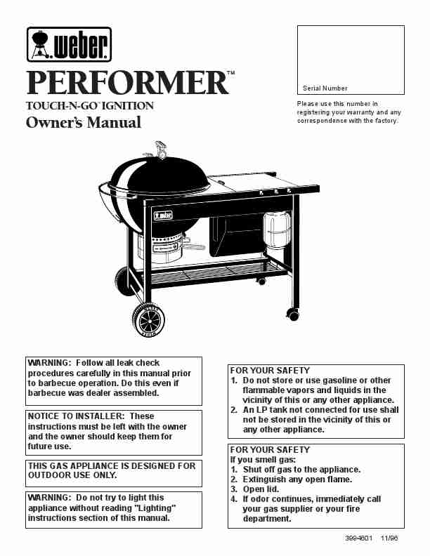Weber Charcoal Grill PERFORMER TOUCH-N-GO IGNITION-page_pdf